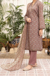 NUSL3306 Printed Lawn Suit - Unstitched 3Pc